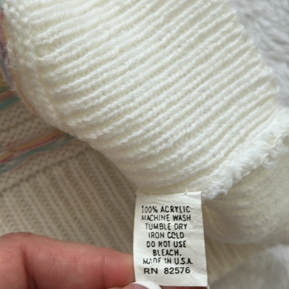 Vintage Women’s Cottagecore Soft Girl Spring Lightweight‎ Knit Sweater Top Med - Picture 7 of 7